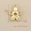 Goldener Blumen Anhänger Charm für DIY handgemachte Halsketten Armbänder Ohrringe Zubehör. - 17x13mm (0.66x0.51inch) / Gold