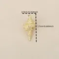 Vergulde Schelp Hanger DIY Sieraden Accessoire Charm 0,9x1,7cm Mooi Ontwerp - Goud