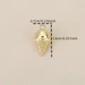 Vergoldeter Eiskrem Anhänger Detailbild mit Maß 0,7x1,4cm für DIY Schmuckherstellung. - Gold