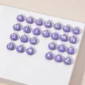 Purple enamel alphabet charms set, A-Z candy color letter pendants for DIY jewelry making. - Style A / Silver Letter - Purple