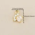 Gold plated pet paw zirconia pendant charm for DIY jewelry making, compact and delicate size. - Gold