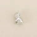 Joli pendentif 3D de bouledogue français argenté pour la fabrication de bijoux DIY et colliers - Argent