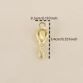 18k gold plated mini spoon pendant diy jewelry making cute metal charm accessory set - Gold