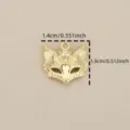 Gold plated cute fox mask pendant diy jewelry accessories fashion metal charm 1.4cm - Gold