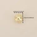 Close-up detail of a mini 18k gold plated strawberry pendant charm with paw print. - Gold