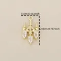 18K gold plated chandelier zircon pendant charm, miniature DIY jewelry accessory detail view. - Gold