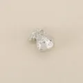 Silver plated metal lucky bag pendant DIY jewelry accessory with traditional lucky motif. - Silver