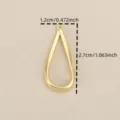 Vergoldeter Tropfen Anhänger Geometrisch Hohl DIY Schmuck Zubehör Detailansicht 1,2x2,7cm - Hohler Wassertropfen Stil (PJ1480) / Gold