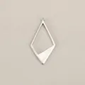 Silberner geometrischer Diamant hohler Anhänger DIY Schmuck Zubehör minimalistischer Charm. - Silber