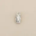 Detailed close-up of a silver-toned cicada metal charm, ideal for creative DIY jewelry making. - Silver