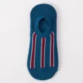 Calcetines invisibles de corte bajo a rayas azules para hombres y mujeres verano finos - Talla única / N.º S40