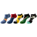 5 pairs cotton ankle socks colorful animal print breathable summer casual low cut socks - One Size / Animals & Nature Set