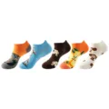 5 Pairs Art Print Ankle Socks Cotton Short Socks Cute Cartoon Creative Fashion Summer Boat Socks - One Size / Art & Cartoon Set