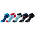 5 Pairs Cotton Ankle Socks Cute Marine Life Pattern Low Cut Boat Socks For Men Women - One Size / Marine Life Set