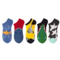 5er-Pack tiefgeschnittene Sneakersocken für Damen und Herren, süße Cartoon Tiere kurze Socken. - Einheitsgröße / Cartoon Tier Mix