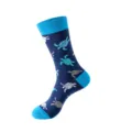 Herren Mode Wadenstrümpfe mit süßem Meeresschildkröten Print, bequeme Freizeit Baumwollsocken. - Einheitsgröße / Meeresschildkröte