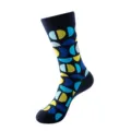 Chaussettes Longues Coton Motif Géométrique Automne Hiver Unisexe Tendance Mode Chaussette - Style Patchwork Géométrique (240)