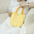 Süße gelbe Enten Druck Canvas Tragetasche, leichte lässige Handtasche für Frauen im Alltag. - Gelbe Ente
