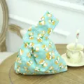 Japanische Segeltuch Knötchen Handtasche mit niedlichem Shiba Inu Muster für Damen Alltag - Cyan Hund