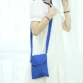Blaue Canvas Umhängetasche für Damen lässige Handytasche Stofftasche Alltag neu - Dunkelblau