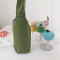 Custodia in tela verde per tazza borsa termica isolata portatile contenitore carino - Verde militare