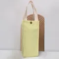 Helles gelbes Segeltuch Wasserflaschen Etui mit weißem Griff, tragbare Becher Schutztasche. - Hellgelb