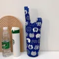 Custodia per bottiglia d'acqua in tela in stile giapponese con grazioso gatto. - Gatto Semplice Multicolore