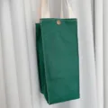 Dunkelgrüne Canvas Tassenhülle tragbarer Flaschenhalter mit robustem Griff und Druckknopf - Avocadogrün