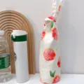 Custodia per bottiglia d'acqua in tela in stile giapponese con cinturino stampa pompelmo - Pompelmo Rosso Multicolore