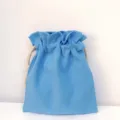 Hellblaue Canvas Kordeltasche, einfache süße Ohren Aufbewahrungstasche für den Alltag. - S / Himmelblau