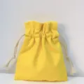 Gelber Canvas Kordelzug Beutel minimalistische Aufbewahrungstasche gelbe staubdichte Tasche - Leuchtgelb