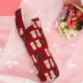 Custodia per bottiglia d'acqua in tela gatto fortunato rosso borsa tazza portatile - Stile a Nodo / Gatto della Fortuna Rosso