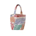 Bunte gestreifte Kord-Tragetasche, süße lässige Lunch-Handtasche für das tägliche Pendeln. - Vertikal Gestreiftes Patchwork