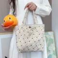 Kordsamt Tragetasche süße Blumen Khaki Handtasche Vintage Freizeit Umhängetasche für Damen - Beige Floral
