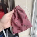 Kordfleur Kordelzug Make-up Beutel kleine reise kosmetik aufbewahrung tasche staubdicht - 14cmx16cm / Rote Rose