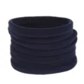 Detail of dark blue elastic nylon hair bands, soft stretchy baby headwear accessories. - 10 Pieces/Pack / Navy Blue