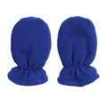 Details blauer Winter Fleece Babyfäustlinge, weicher warmer Stoff für kalte Tage draußen. - Saphirblau