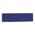 Solid blue cotton sports yoga headband, elastic sweatband detail for women daily workout. - Denim Blue