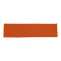Orange cotton sports headband detail view, elastic yoga hair band, sweat-absorbing. - Rust Color