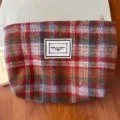 Retro Karo Kosmetiktasche für Damen, tragbare Wolle Reißverschluss Tasche für Alltag. - Rot Blau Gelb Karomuster (Stil 5)