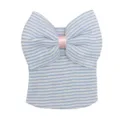 Gorro de punto para recién nacido bebé con gran lazo rayas azul blanco bonito sombrero - 0-3M / Rayas Azules