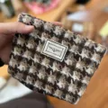 Retro Hahnentritt Make-up-Tasche tragbare Woll-Reißverschlusstasche Damen Geldbörse Alltag. - Graues Hahnentritt Stil (Stil 8)