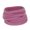 Close-up detail of soft pink elastic nylon hair bands for DIY baby hair accessories. - 10 Pieces / Dusty Pink