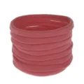 Close-up detail of soft pink elastic nylon hair bands stacked neatly, ideal for DIY accessories. - 10 Pieces / Watermelon red