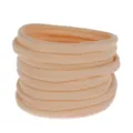 Close-up detail of soft elastic nylon baby headbands, perfect for DIY toddler hair accessories. - 10 Pieces / Snow Ivory