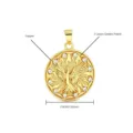 Colgante fénix de cobre chapado en oro con circonita, elegante accesorio de joyería DIY 2,6cm. - Colgante Circular de Alas de Pájaro (NAQ09-10)