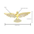 Colgante de pájaro volador de cobre chapado en oro micro pavimentado de circonita diy - Colgante de Pájaro Elegante (NAS03-9)
