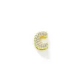 Ciondolo lettera C 3D oro pavé strass ciondolo alfabeto per collana fai da te gioielli - Ciondolo Lettera C Dorato con Strass