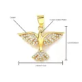 Colgante de pájaro volador bañado en oro con circonitas, accesorio de joyería de cobre. - Colgante en Forma de Pájaro (NAR10-9)