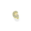 Ciondolo Lettera G Iniziale Cristallo Paved 3D Placcato Oro Collana Nome Variant - Ciondolo Lettera G Dorato con Strass